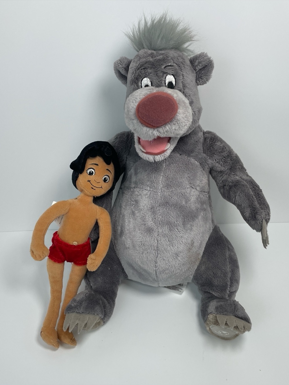 Disney Store Core Baloo Bear & Mowgli Jungle Book Plush